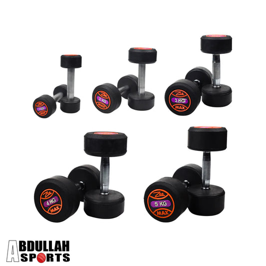 Zee Max Rubber Coated Dumbells 1Kg to 25Kg