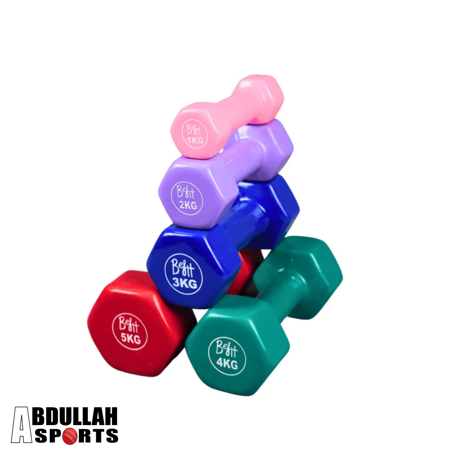 Vinyl Coated Dumbbells 1KG to 5KG